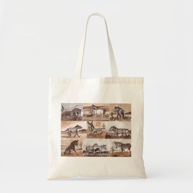 Wild Burros of the Southwest Tote Bag LLMartin (Front)