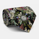Wild Bush Flower Bouquet - Protea &amp; Grevillea  Neck Tie