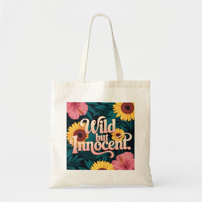 Wild but Innocent Tote Bag, Grocery Bag, SchoolBag (Front)