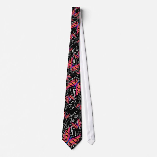 Wild Butterfly Flip Design, Wild Butterfly Flip... Tie (Front)