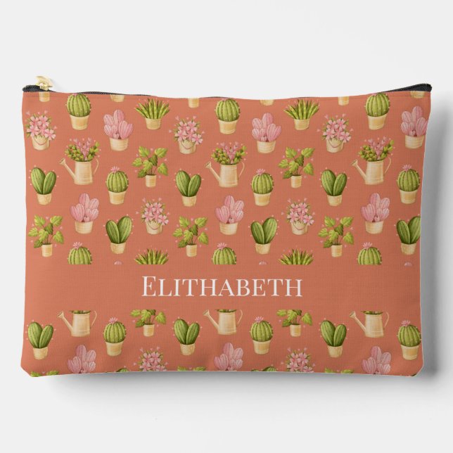 Wild Cactus Pattern Accessory Pouch (Front)
