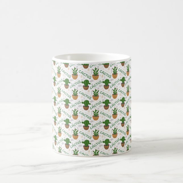 Wild Cactus Pattern Coffee Mug (Center)