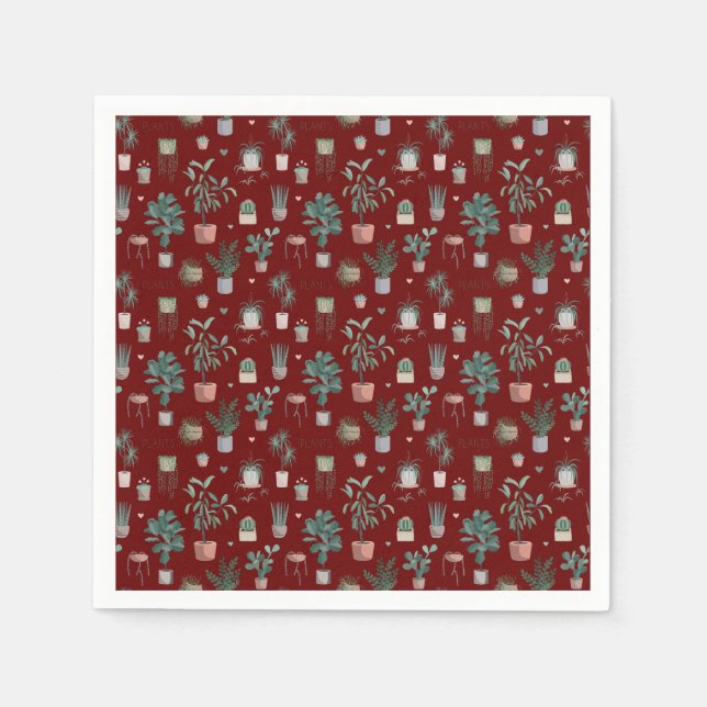 Wild Cactus Pattern Napkins (Front)