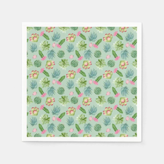 Wild Cactus Pattern Napkins (Front)