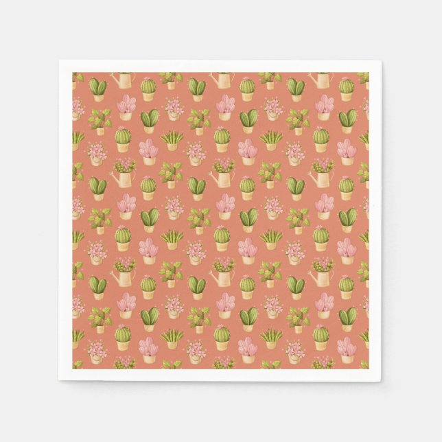 Wild Cactus Pattern Napkins (Front)