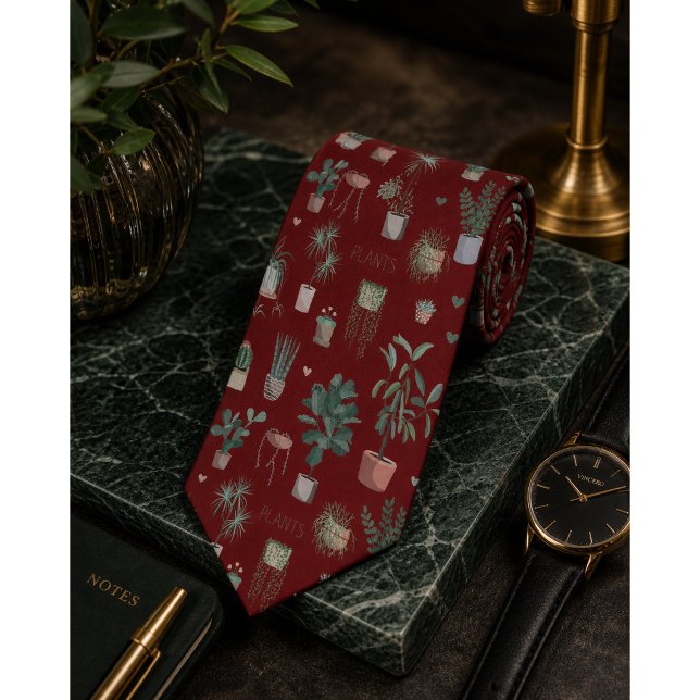 Wild Cactus Pattern Neck Tie (Creator Uploaded)