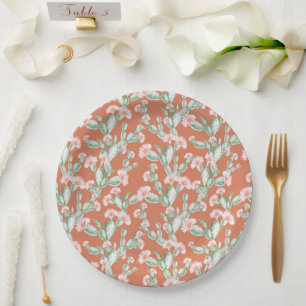 Wild Cactus Pattern Paper Plates
