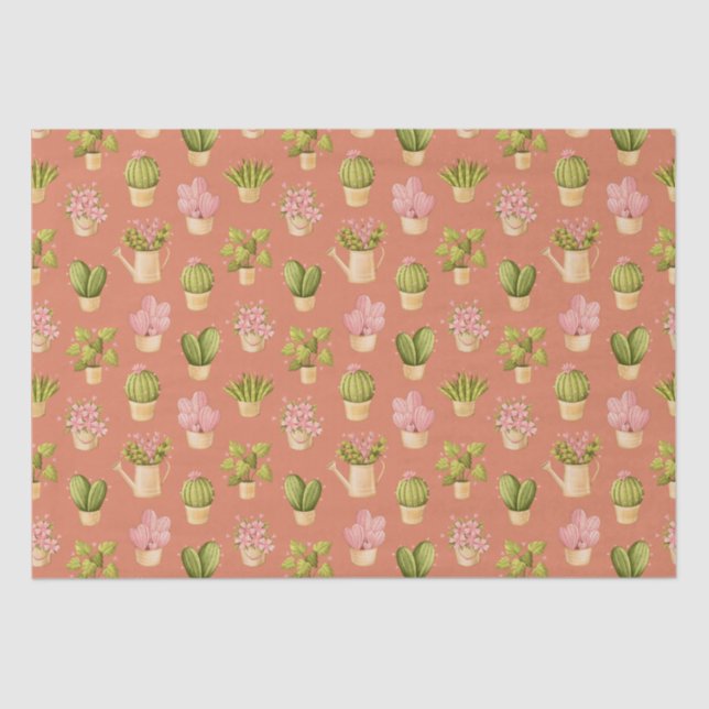 Wild Cactus Pattern Tissue Paper (Front)