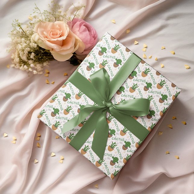Wild Cactus Pattern Wrapping Paper (Creator Uploaded)