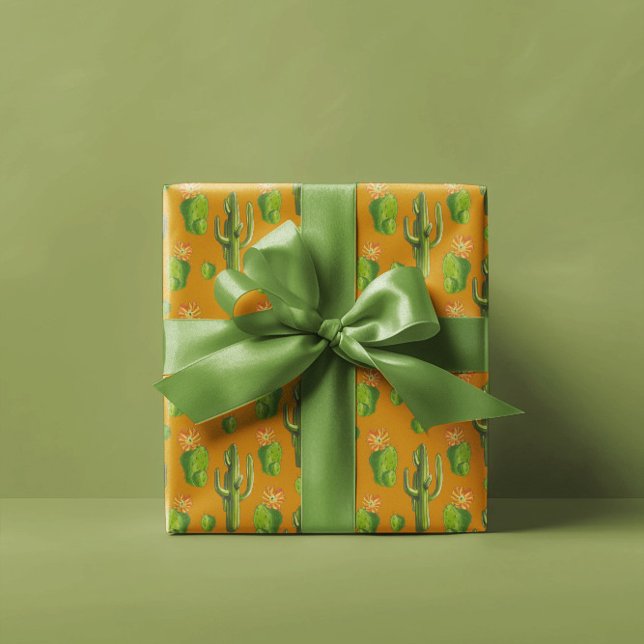 Wild Cactus Pattern Wrapping Paper (Creator Uploaded)