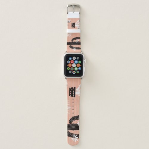 Wild Cactuses Colorful Watercolor Pattern Apple Watch Band