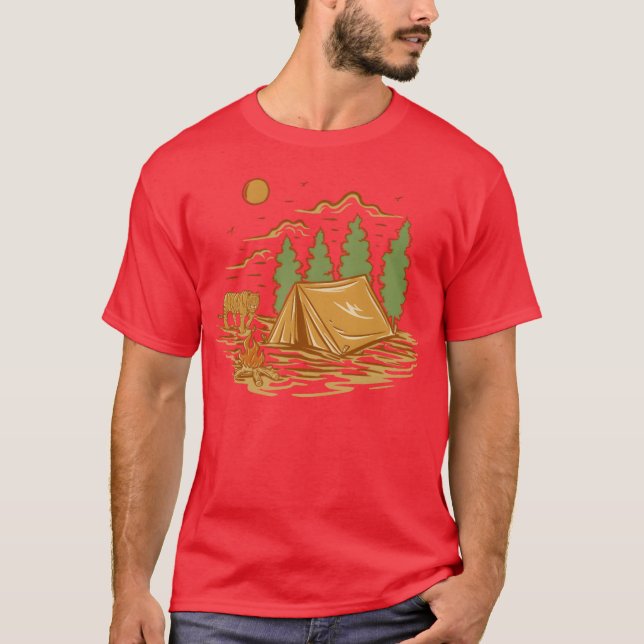 Wild Camping girl T-Shirt (Front)