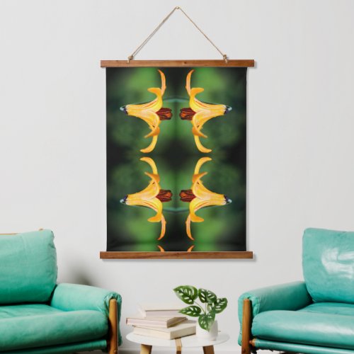 Wild Canada Lily And Insect Abstract  Hanging Tapestry