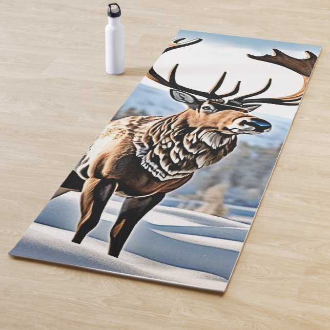 Wild Canadian Reindeer Design Yoga Mat (In Situ)