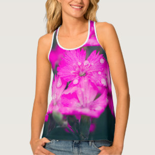 Wild carnations after rain tank top