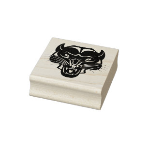 wild cat art stamp