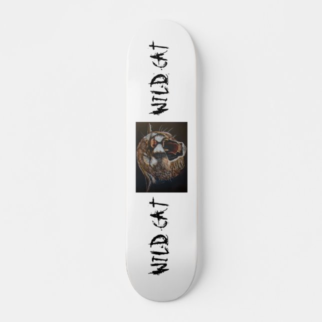 "WILD CAT" Awesome Skateboard! Skateboard Deck (Front)