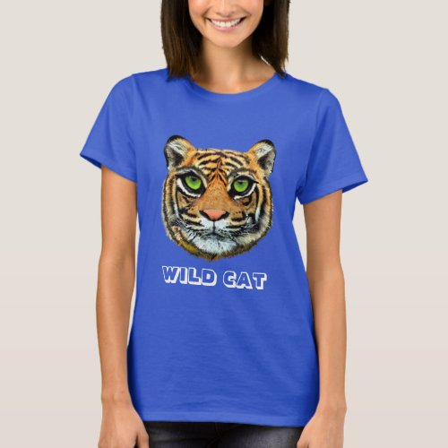 Wild Cat  Calligraphy T_Shirt