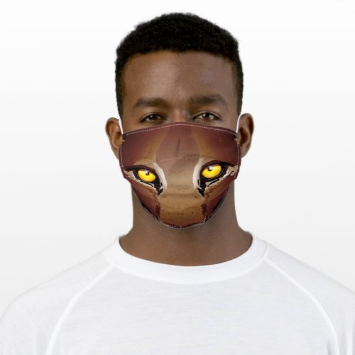 Wild Cat Cougar Eyes Adult Cloth Face Mask