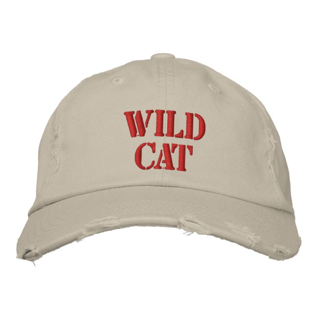 WILD CAT EMBROIDERED BASEBALL HAT (Front)