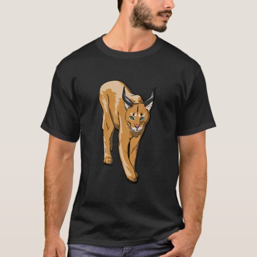 Wild Cat Gift for Animal zoo Caracal Lynx  Lion Lo T_Shirt
