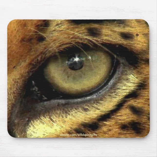 Wild Cat Jaguar Wildlife Art Mousepad (Front)