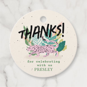 Wild Cat Kids Birthday Party Favor Tags