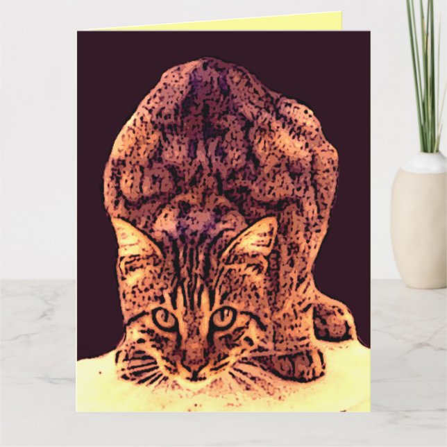 WILD CAT KITTEN CARD (Front)