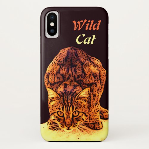 WILD CAT KITTEN iPhone X CASE