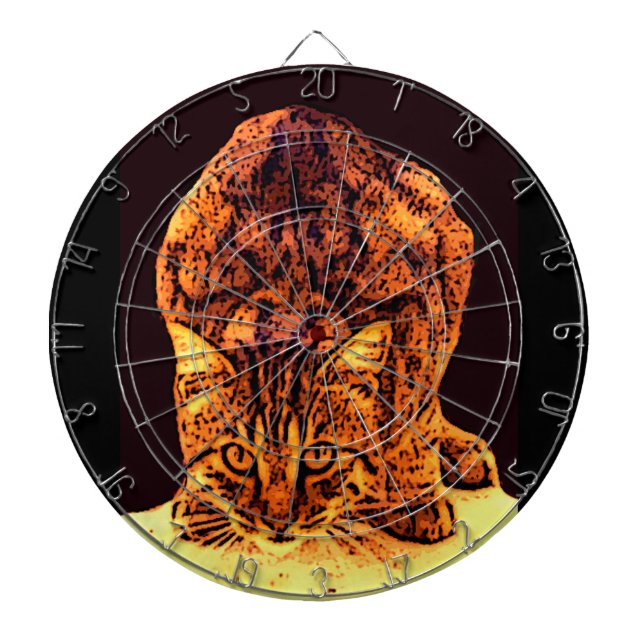 WILD CAT KITTEN DARTBOARD (Front)