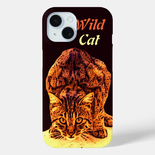 WILD CAT KITTEN Yellow Brown Case-Mate iPhone Case (Back)
