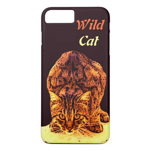 WILD CAT KITTEN Yellow Brown iPhone 8 Plus7 Plus Case
