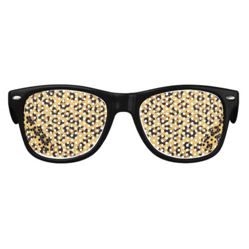 Wild Cat Leopard Print Faux Fur Pattern Kids Sunglasses