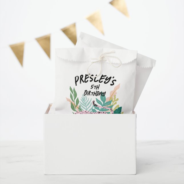 Wild Cat Party Animal Personalized Favor Bag (Party)