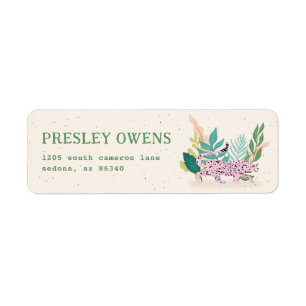 Wild Cat Party Animal Return Address Label