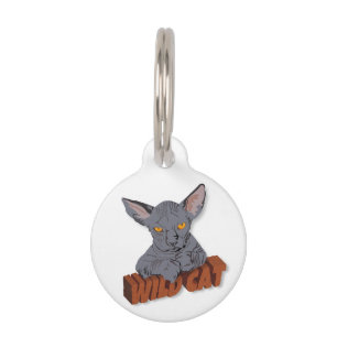 Wild cat Sphynx Pet ID Tag
