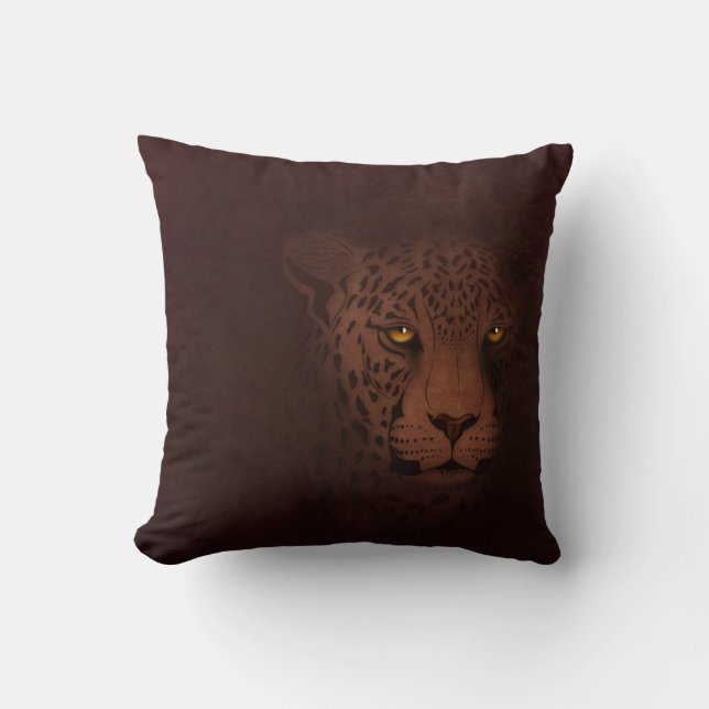 Wild Cat Throw Pillow (Front)