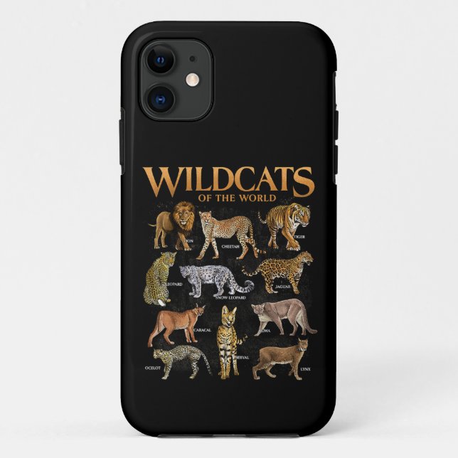 Wild Cats Animals of the World Educational Wild An Case-Mate iPhone Case (Back)