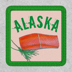 Wild Caught AK Alaskan Salmon Seafood Fish Filet Patch