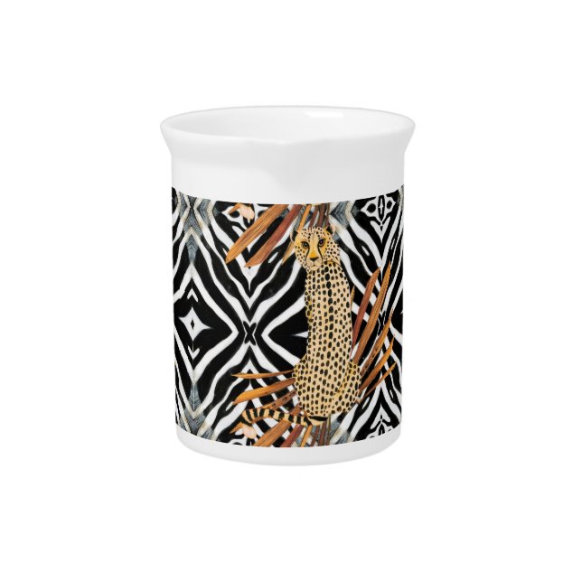 Wild Cheetah  Beverage Pitcher (Front)