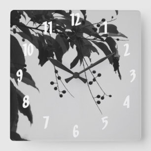 Wild Cherries Square Wall Clock