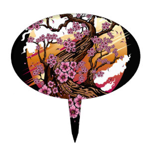 Wild Cherry Blossom Cake Topper