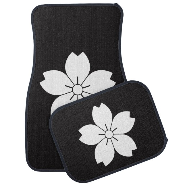 Wild cherry blossom car floor mat (Set)