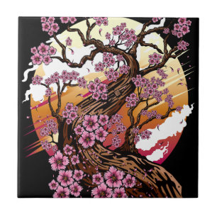 Wild Cherry Blossom Ceramic Tile