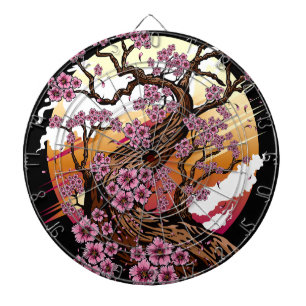 Wild Cherry Blossom Dart Board