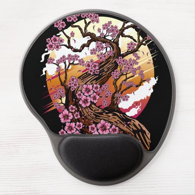 Wild Cherry Blossom Gel Mouse Pad (Front)