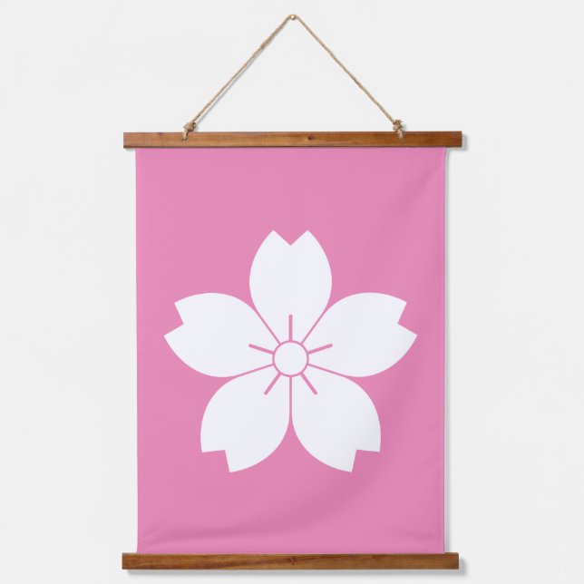 Wild cherry blossom hanging tapestry (Front)