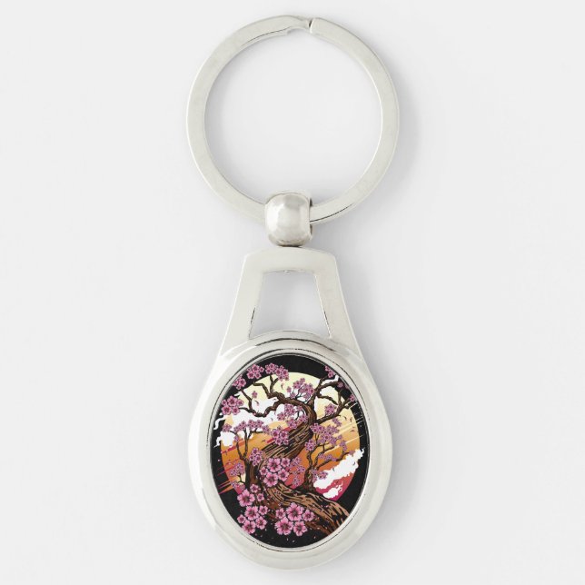 Wild Cherry Blossom Keychain (Front)