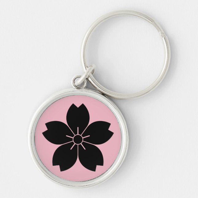 Wild cherry blossom keychain (Front)