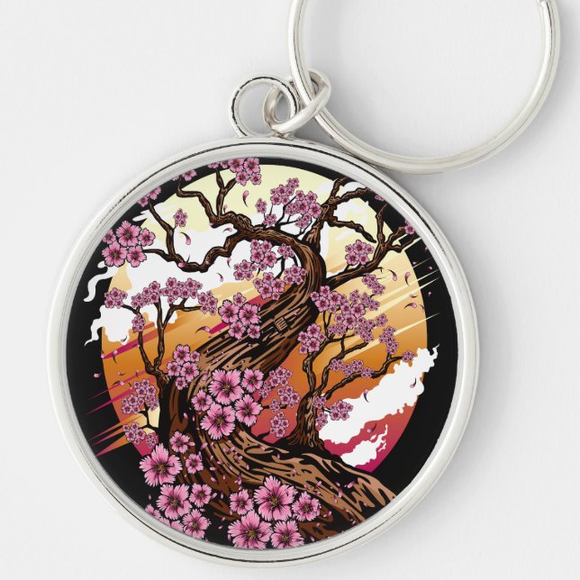 Wild Cherry Blossom Keychain (Front)